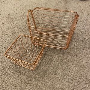 Metal brass basket